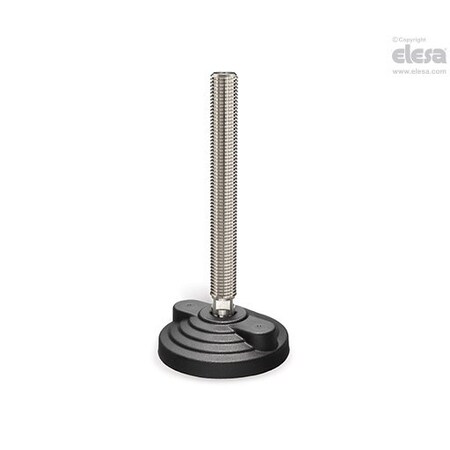 Elesa Levelling feet for ground mounting, LVQ.F-100-14-AS-SST M20x110 LVQ.F-SST